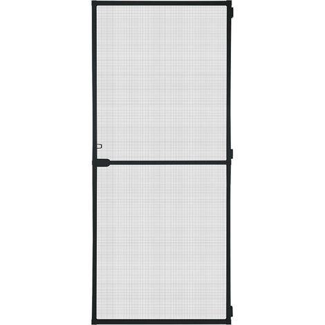 Porte moustiquaire articulée action anthracite 100x210cm (1/2)