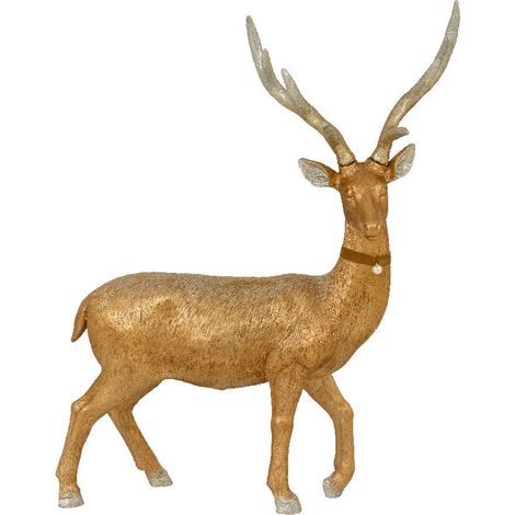Statuetta decorativa a forma di renna in poliresina, decorazione natalizia da 100 cm (1/4)