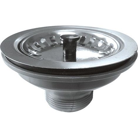 Bonde à panier - Rousseau - 90 mm - Inox - Laiton - Utilisation intérieure