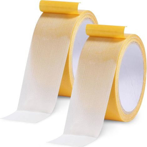 2 Rolls 30mm20M Doppelseitiges Klebeband Extra Stark Teppich Klebeband, Größe kann zugeschnitten werden, Einfach zu Bedienen und Einfach，für Teppich, Foto Wand, Küche, Zuhause (1/5)