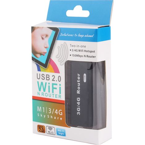Routeur WiFi Portable 3G/4G 150Mbps avec RJ45 et USB - Point d'Accès Mobile (1/5)