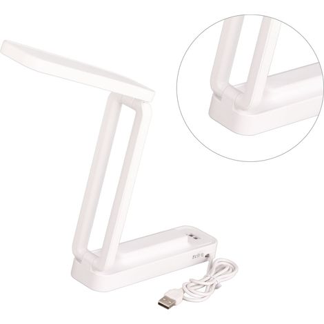 Lampe de bureau pliable et portable à brancher, lampe de table à lumière douce pour le bureau et la maison