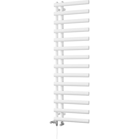 Elyan - White Dual Fuel Towel Rail H1592mm x W500mm Standard (1/3)
