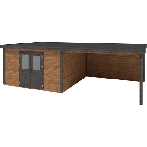 Casetta da giardino in legno Freya 8.06x4.09 m - 32.96 m2 - 28 mm - impregnata - 000208 (1/3)