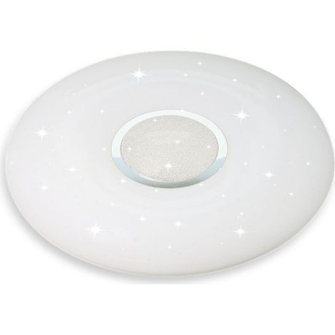 Lámpara de techo LED redonda V-TAC de 40 W con control remoto, efecto estrellado 3 en 1 que cambia de color, diámetro: 350 mm, alto: 70 mm, regulable