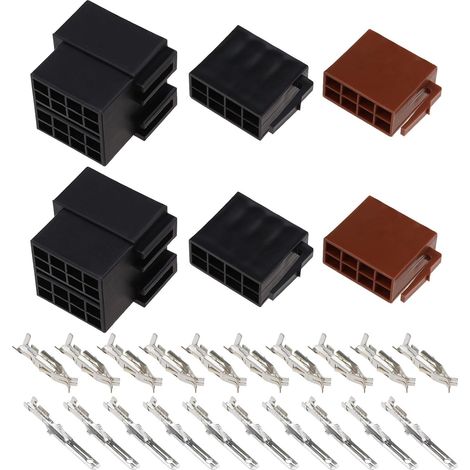 Lot de 2 adaptateurs de câble Audio 16 Broches pour autoradio stéréo 16 Broches Connecteur Terminal ISO pour réparation de connecteur ISO (1/5)