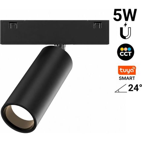 Foco LED Orientable Para Carril Magnetico - 5W - 10mm - 24°
