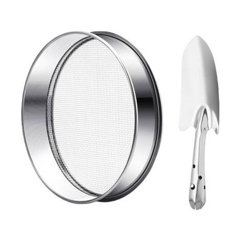 Tamis de Jardin Rond 30 cm en Acier Inoxydable -s - Taille 1mm - avec Pelle (1/4)