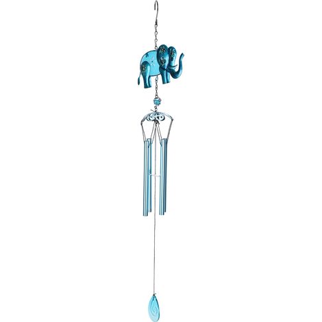 Carillon éolien Petit Éléphant, ornement artisanal peint, cadeau exquis, suspension de balcon, boîte blanche à nez bas (1/5)
