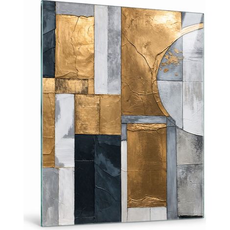 Lupia Quadro Astratto su Vetro 60x80 cm GEOMETRIE PREZIOSE 1 da Parete (1/4)