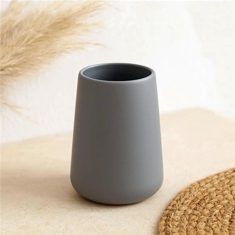 Exagonshop Portaspazzolino in ceramica grigio Sidney