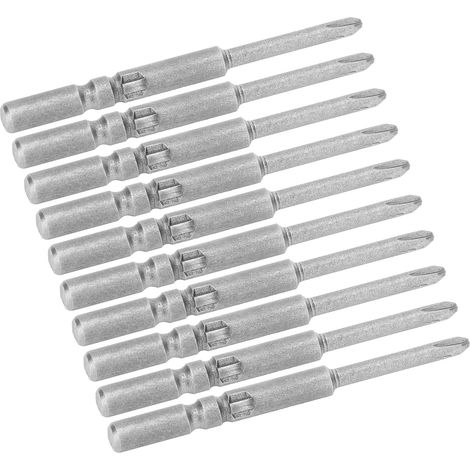 Tournevis Embouts Cruciformes 10 Pièces Magnétiques Anti-Dérapant Acier Durci Outil à Main Quincaillerie 3mm (1/5)