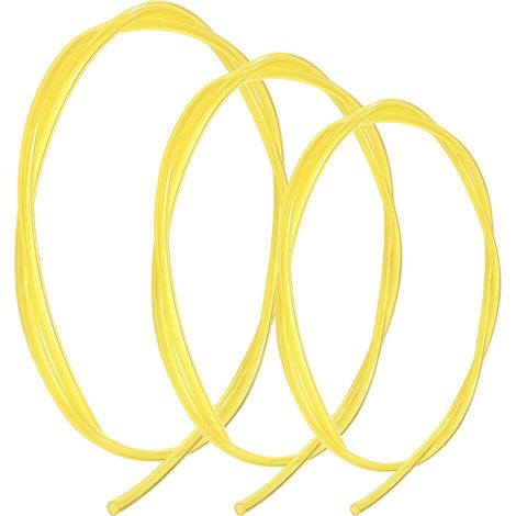 3x durite essence jaune translucide : 1x 2mm x 3.5mm + 1x 2.5mm x 5mm + 1x 3mm x 5mm tuyau carburant débroussailleuse tronçonneuse tondeuse souffleur coupe bordure taille haie (1/3)