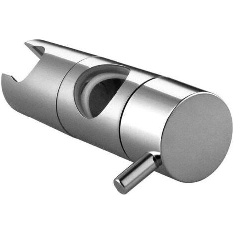 2-teiliger universeller Duschkopfhalter (24 mm Durchmesser) – Verstellbarer Duschkopfhalter aus Chrom, einfache Montage – Ersatz-Gleitstangenbefestigung – Duschkopfhalterung