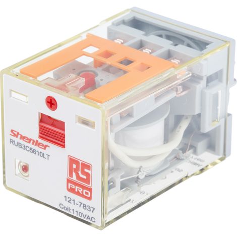 RS PRO Relais sans accrochage 3 RT, bobine 110V c.a. Enfichable 300W ( Prix pour 1 ) (1/2)