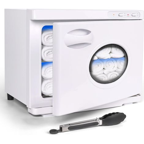 Chauffe-Serviettes 23L avec Stérilisation UV, Chauffe Serviette de Massage à Grande Capacité avec Fenêtre de Contrôle, Paniers INOX, Idéal Spa, Institut, Salon (1/5)