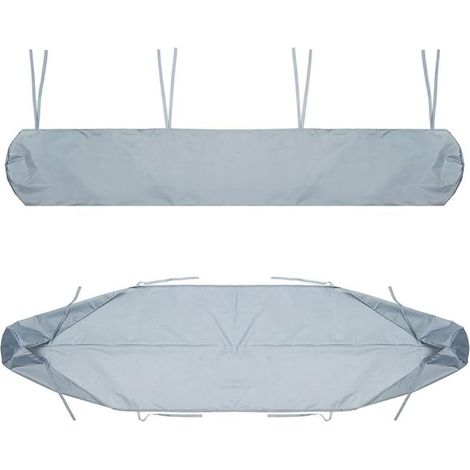 Housse de store Ulisem, protection anti-poussière pour store de 2 m, grise, imperméable pour l'hiver (1/4)