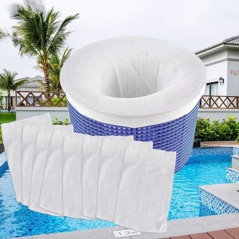 Sacs filtrants de Nettoyage de Piscine Sac Micro-Filtre pour aspirateur de Piscine,Chaussettes de Panier de Piscine pour économiser Les Pompes, Les filtres, Les paniers et Les écumoires (1/4)