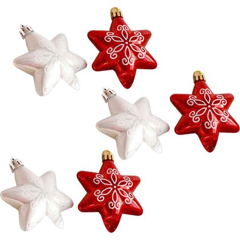 Étoile de Noël en velours, étoile rouge décorative pour sapin artificiel. Décoration de Noël pour sapin de Noël artificiel. (1/5)