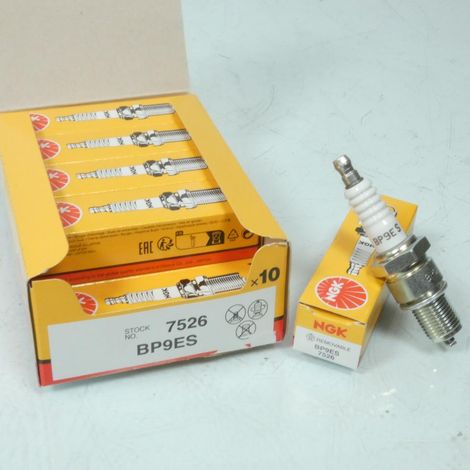 Bougie d'allumage NGK pour Auto BP9ES / 7526 / Par 10 Neuf (1/3)