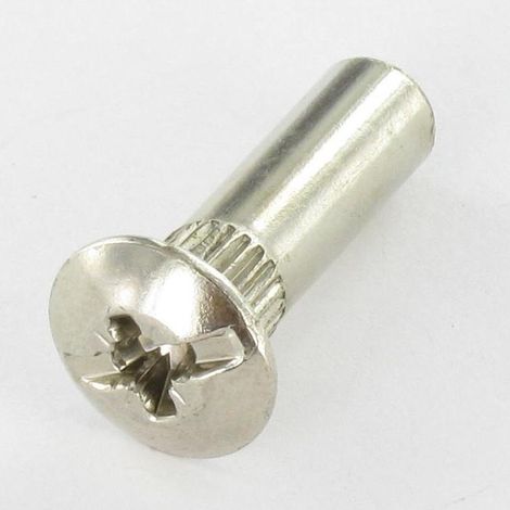 Ecrou Relieur POZI et fendu 8X25 M6X15 AC. Acier nickelé-1 pièce