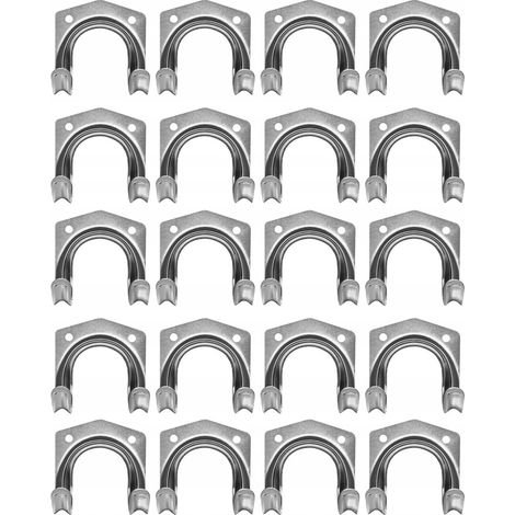20 crochets muraux métalliques pour outils et échelles, à fixer au garage (1/5)
