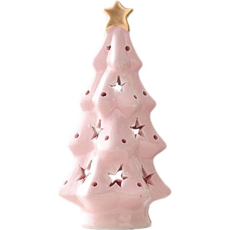 Maison De Noël En Céramique - Décor De Bureau Festif - Finition Brillante - Blanc - 17.9 X 8.6 Cm - 350 G - 1 Pièce (1/5)