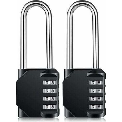 Heavy Duty Combination Lock - Weatherproof Padlock, Resettable Lock, 2.5" Shackle, 4-Digit Zinc Alloy Combination Lock for Garden Sheds and Fences