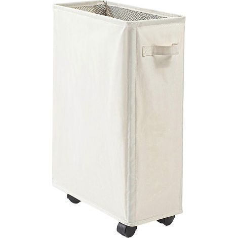 Panier à linge à roulettes, panier à linge roulant, chariot de rangement pliable pour vêtements, support de rangement pliable pour tapis de yoga, organisateur de rangement d'angle mince. (1/5)