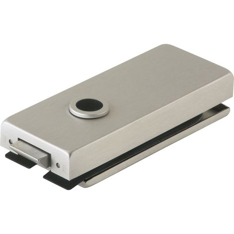 DORMA Glastür-Schloss Studio Classic unversperrbar, für Glas 8-10mm, 10.002, Alu Edelstahl-Effekt
