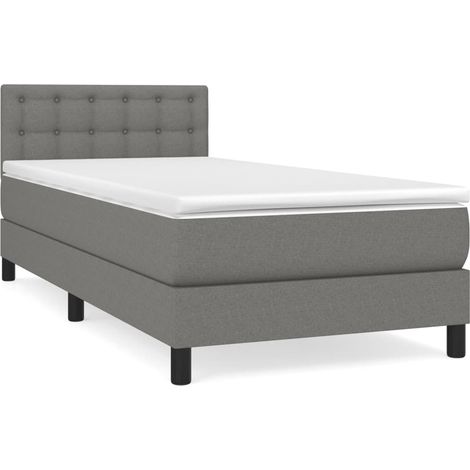 Maison Exclusive - Boxspringbett mit Matratze Dunkelgrau 80x200 c