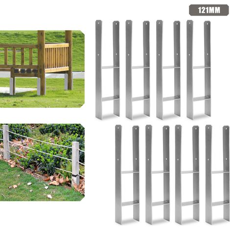 TolleTour Ancoraggio per pali per esterni – particolarmente robusto, resistente alle intemperie e ideale per pali in legno in giardino - 121 mm 8x