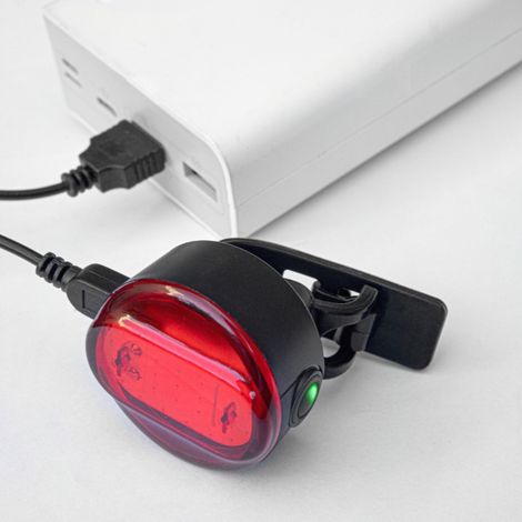 Wiederaufladbare, wasserdichte, ultrahelle COB-Fahrradrückleuchte, Sicherheitslampe für Mountainbikes. (1/5)
