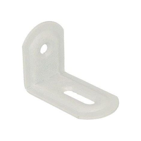Lastrine ad angolo con asola in acciaio colore bianco 23x28x38 mm. 4 pz.