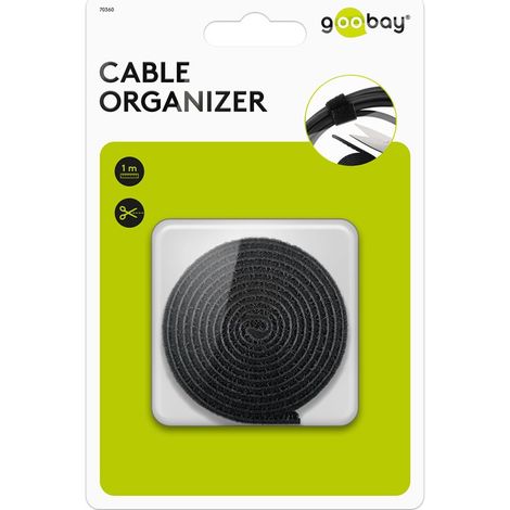 Goobay 70360 organizador de cables Piso Soporte para cables Negro 1 pieza(s) (1/5)