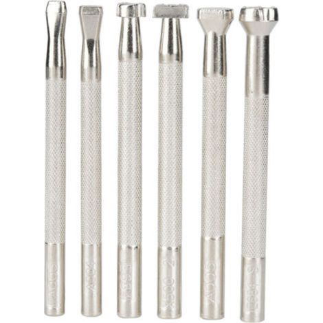 Lot de 6 outils de sculpture sur cuir antidérapants avec motif imprimé poisson et poignée pour bricolage (imprimé poisson)