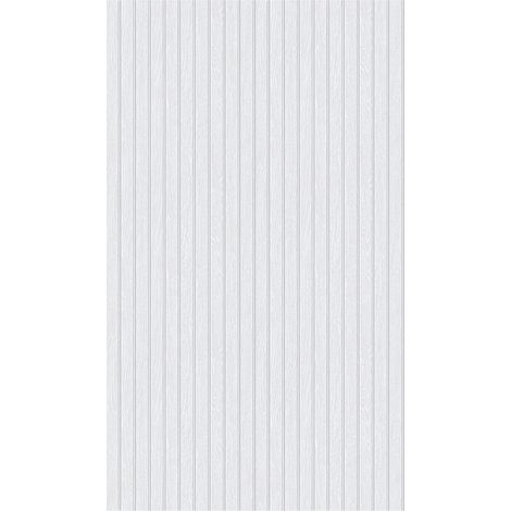 Papier peint en panneaux de perles pré-encollé en bois blanc texturé auto-adhésif imperméable en PVC pour mur, plafond, salle de bain (1/5)