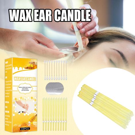 Bougies d'oreille en cire d'abeille 100% naturelle pour un nettoyage des oreilles relaxant et efficace (1/4)