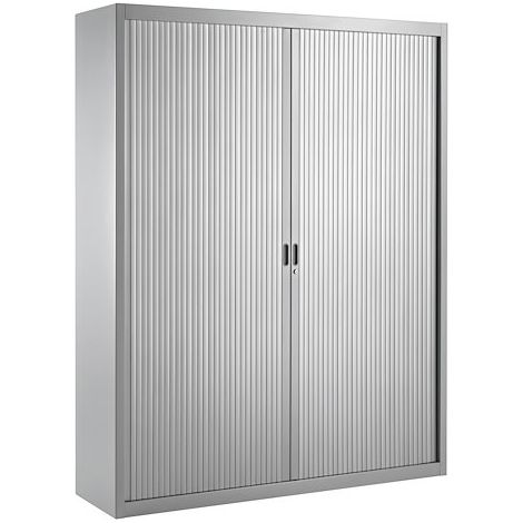 Armoire haute à rideaux démontables Largeurs spécifiques 200 x 160 cm aluminium - Maxiburo