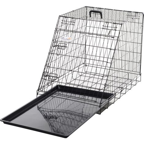 Pawhut Folding Pet Travel Carrier with Removable Tray, Dimensions: 93 x 58 x 65 cm (1/5)