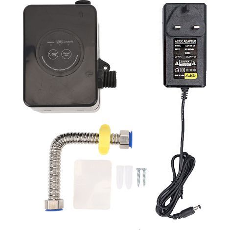 Surpresseur d'eau 100 W, 32 l/min, hauteur de refoulement 25 m, entièrement automatique et silencieux, 24 V, pour cuisine et salle de bain (prise GB) (1/5)