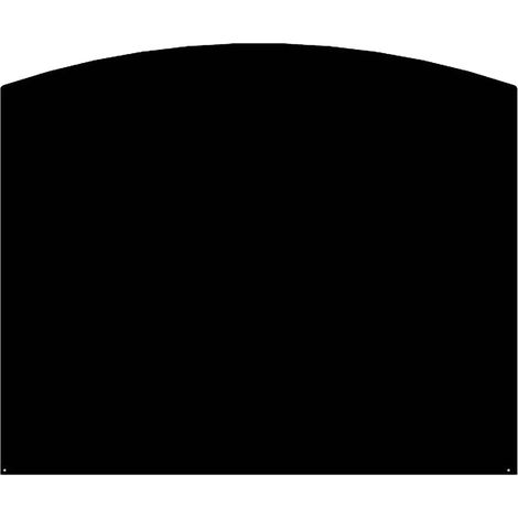 Le Marquier – Plaque de sol demi-ronde noire 120x100 cm – Acier peint – Protection contre rayonnement thermique poêles à bois – Pour sols combustibles