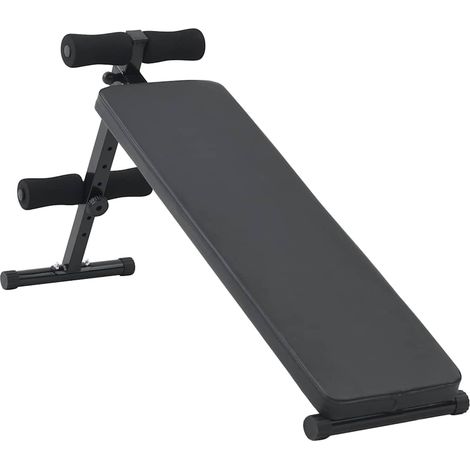 vidaXL Panca per addominali Nero 124 x 33,5 x 55 cm (1/5)