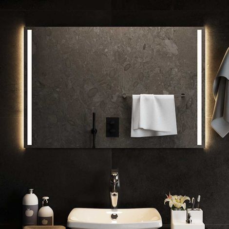 Miroir de salle de bain à LED-Miroir de maquillage avec LED 90x60 cm 757458 (1/5)