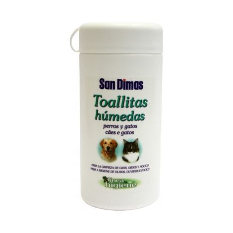 Toallitas limpiadoras multiusos para mascotas SANDIMAS - Envase