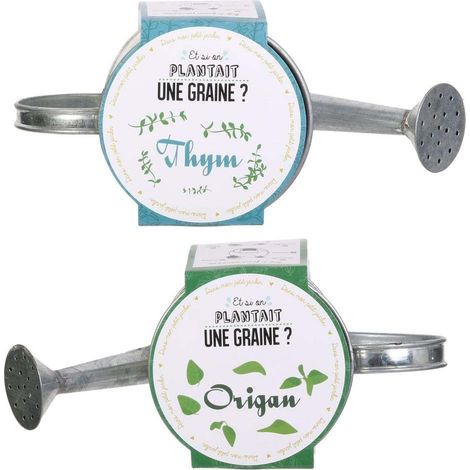 Graines à planter aromates avec arrosoirs (Lot de 2) (1/4)