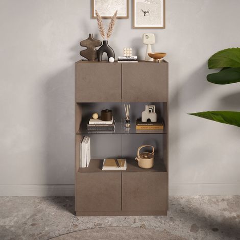 Vitrina FANTASY bronze/roble mercurio 105 x 170 cm (1/5)