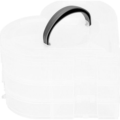 Boîte de Rangement Cœur pour Perles et Bijoux - Coffret de Création DIY en Plastique Transparent (1/5)
