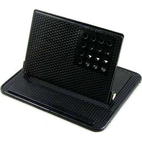 Tapis antidérapant silicone pour tableau de bord voiture support multifonctionnel téléphone/GPS, non toxique écologique, lavable réutilisable, résistant haute/basse température, adsorption forte (1/4)