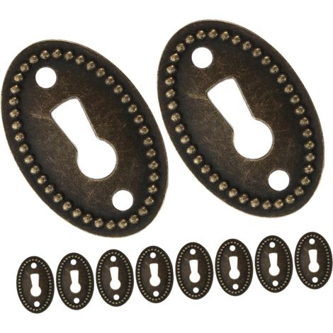 VILLCASE Lot de 10 cache-serrures ovales en alliage zinc pour (1/5)